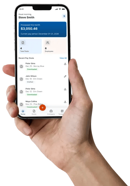 Paystub Creator Mobile App